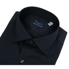 Camicia elegante Milano slim fit elasticizzata blu scuro o nera
