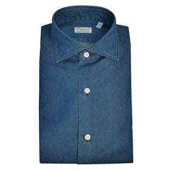 Milano Classic Slim Fit Shirt Denim Stone