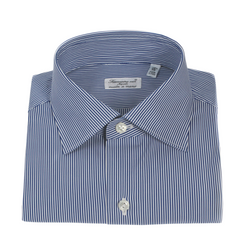 Camicia Milano classica slim fit rigata bianca stretch blu o viola