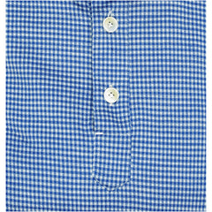 Polo Milton jersey check blu lana merino Finamore 1925