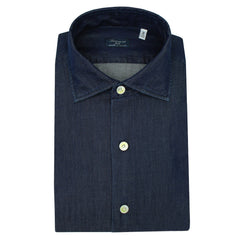 Naples regular classic fit dark denim shirt