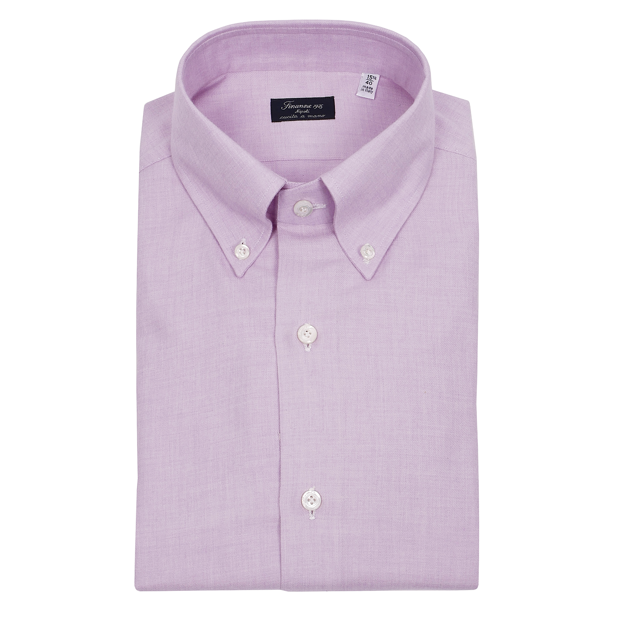 Regular fit shirt Napoli flannel light violet cotton ashmere