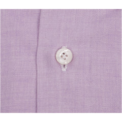 Camicia regular fit Napoli flanella viola chiaro cotone e cashmere