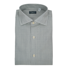 Napoli regular fit shirt fabric wool and cly blue and white striped