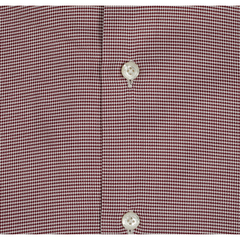 Napoli classic fit shirt micro check brown or bordeaux