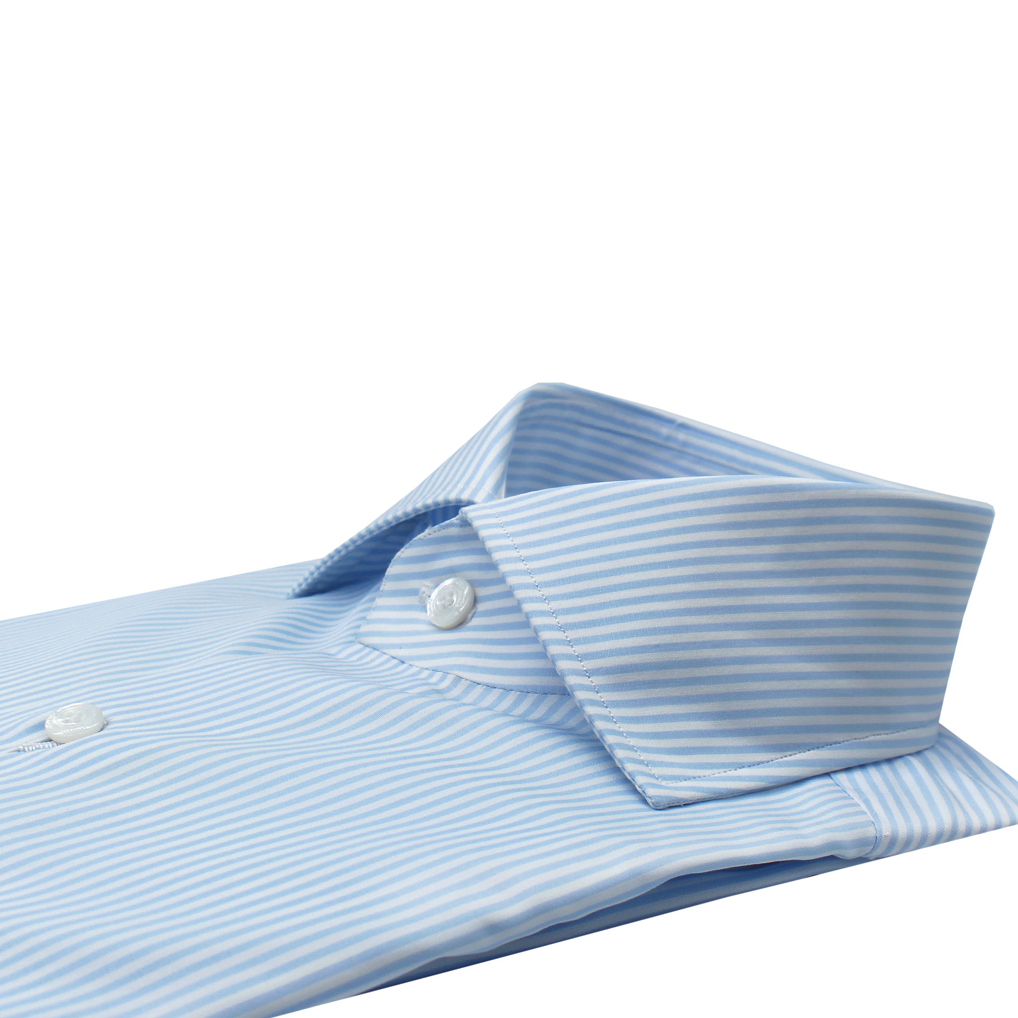 Camicia classica Napoli a righe azzurre