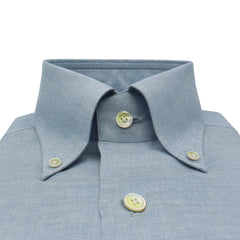 Camicia classica Napoli in lino e cotone collo button down