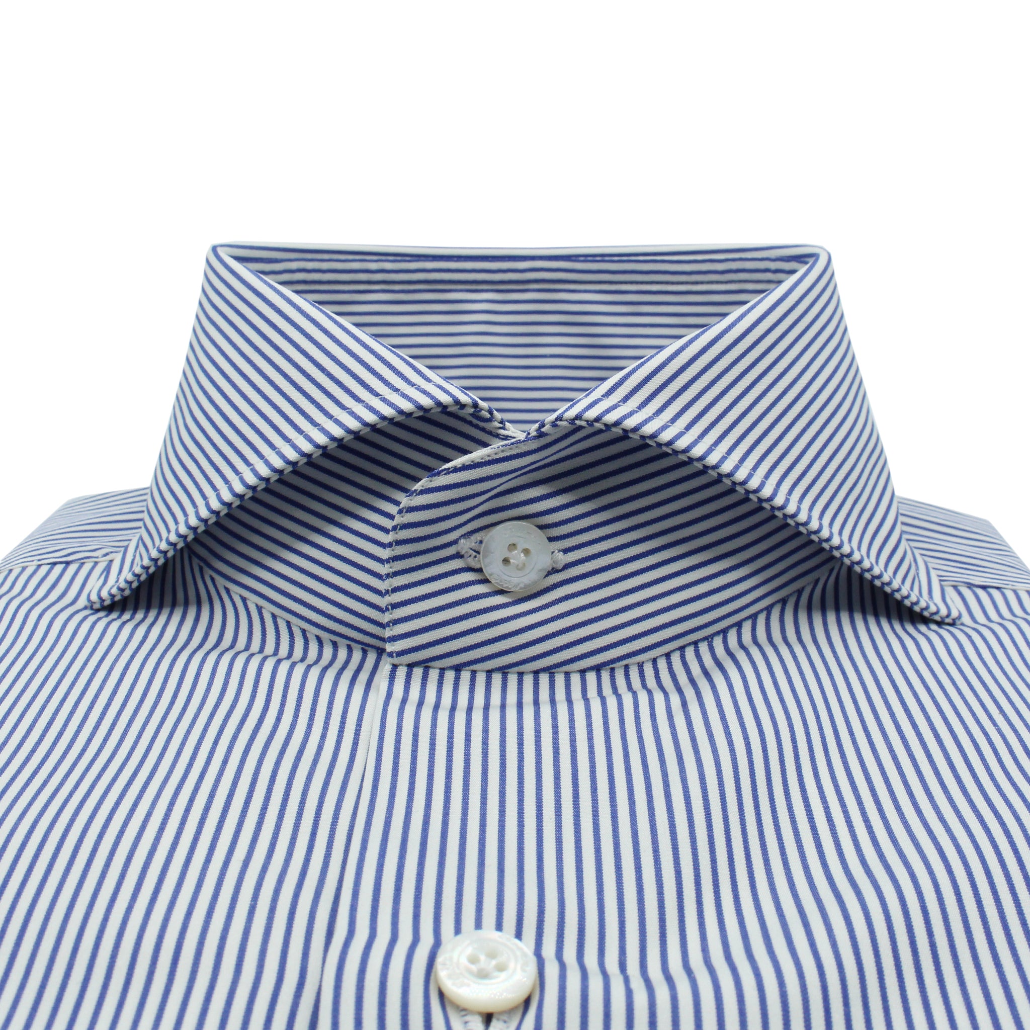 Naples classic fit shirt in blue striped cotton