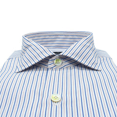 Shirt Napoli regular blue striped washed enzimed