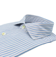 Shirt Napoli regular blue striped washed enzimed