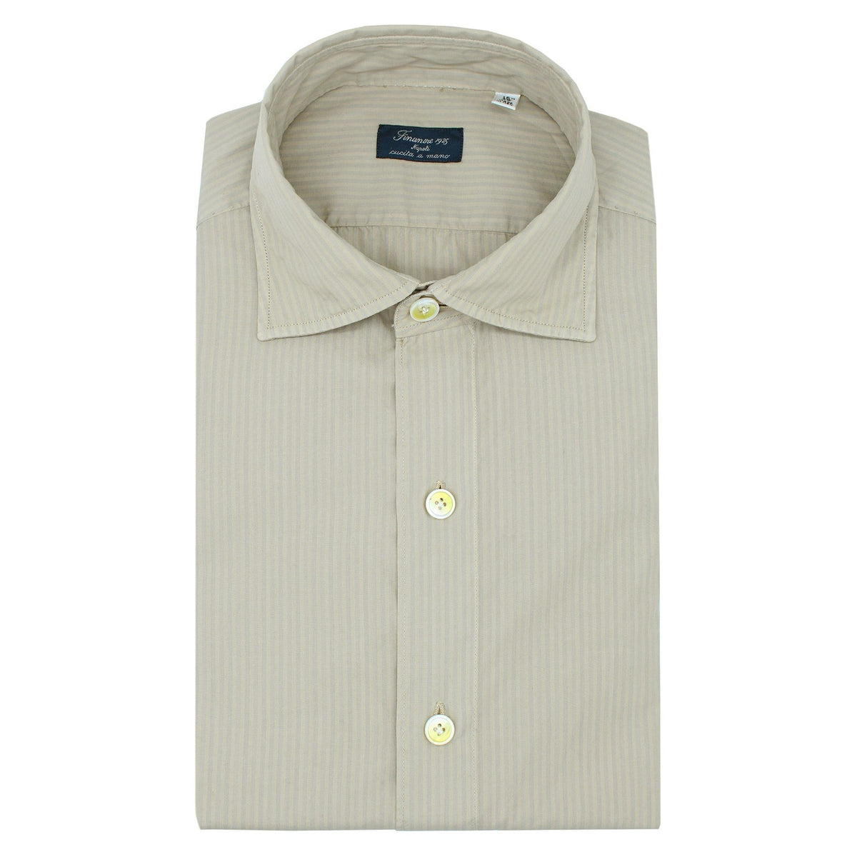 Naples shirt classic fit sand color garment dyed