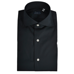 Shirt Napoli dress regular stretch black Finamore 1925