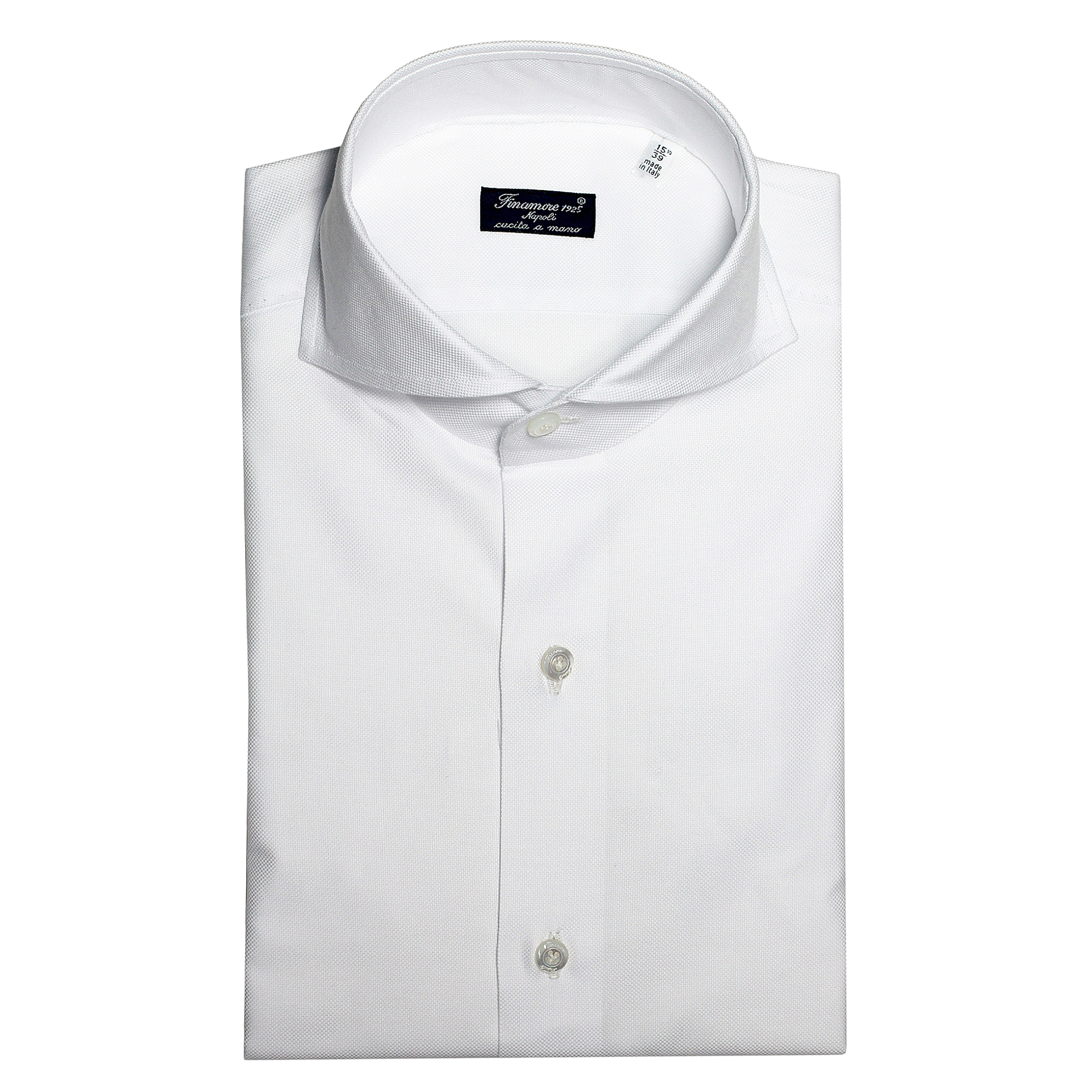 Napoli white and light blue oxford cotton shirt