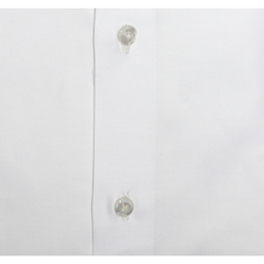 Napoli white and light blue oxford double twisted cotton shirt