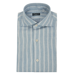 Napoli regular shirt cotton and cashmere striped