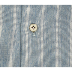 Camicia Napoli regular fit in cotone e cashmere rigata