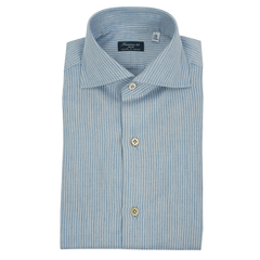 Napoli regular dress shirt in twill cotton and cashmere striped