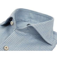 Napoli regular dress shirt in twill cotton and cashmere striped