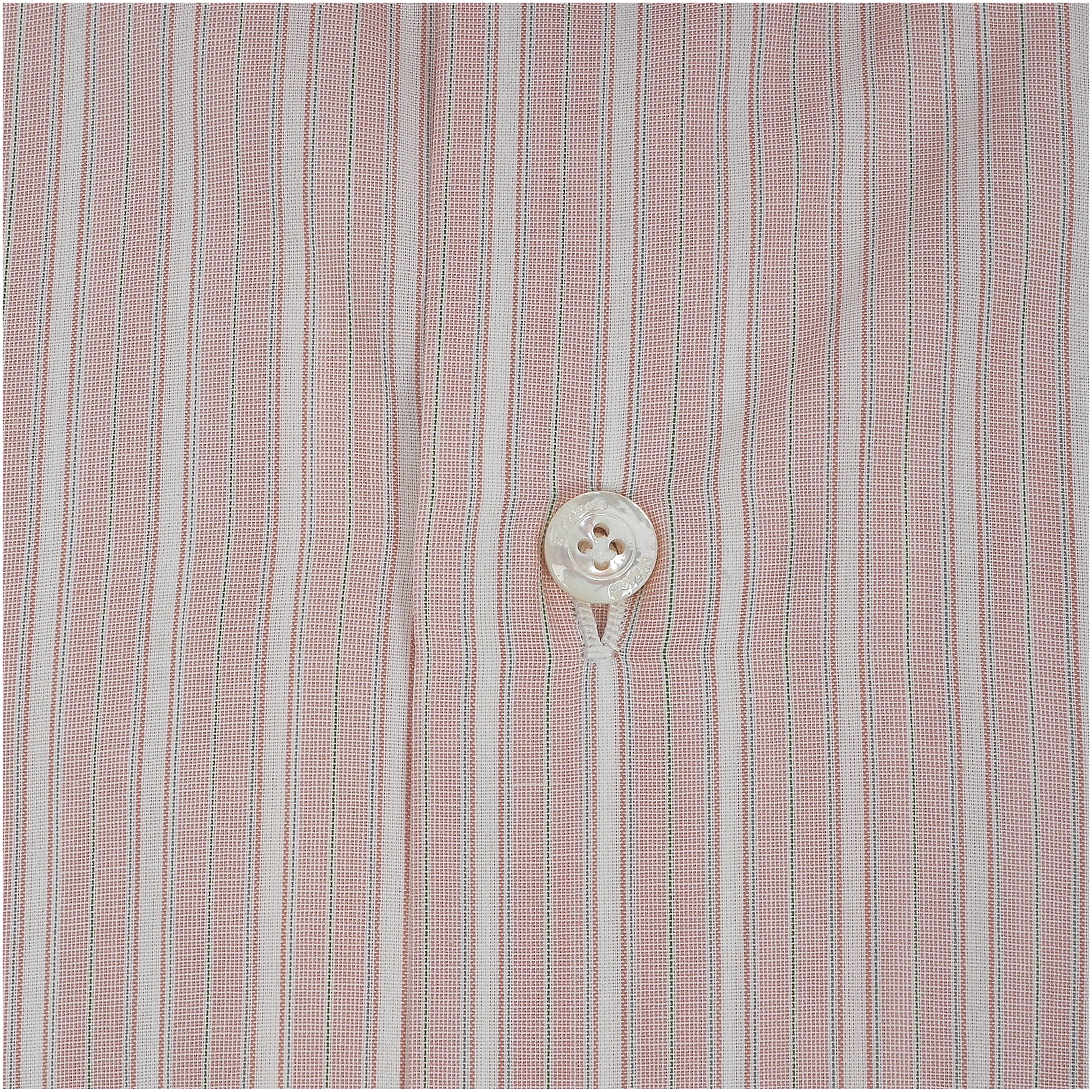 Napoli classic shirt stripe light pink in cotton Riva