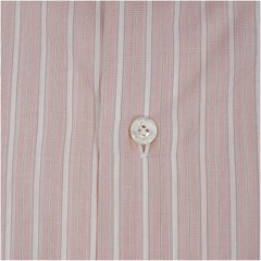 Camicia classica Napoli rigata rosa chiaro in cotone Riva