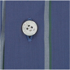 Camicia Classica regular fit Napoli in cotone Riva a righe blu e verdi