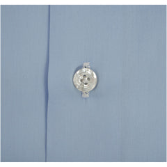 Napoli Traveller white & ight blue cotton shirt Finamore 1925