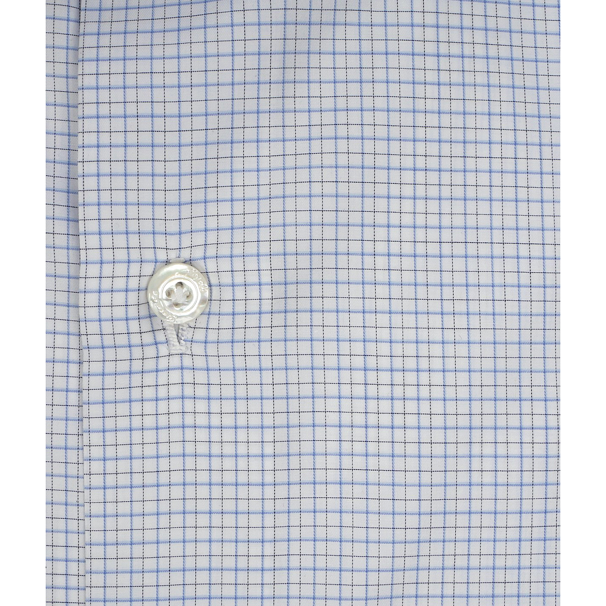 Shirt regular fit Napoli 170 a due light blue check Egyptian cotton