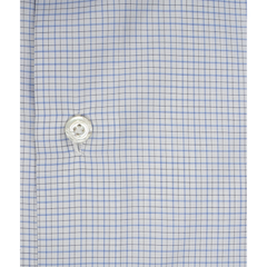 Shirt regular fit Napoli 170 a due light blue check Egyptian cotton