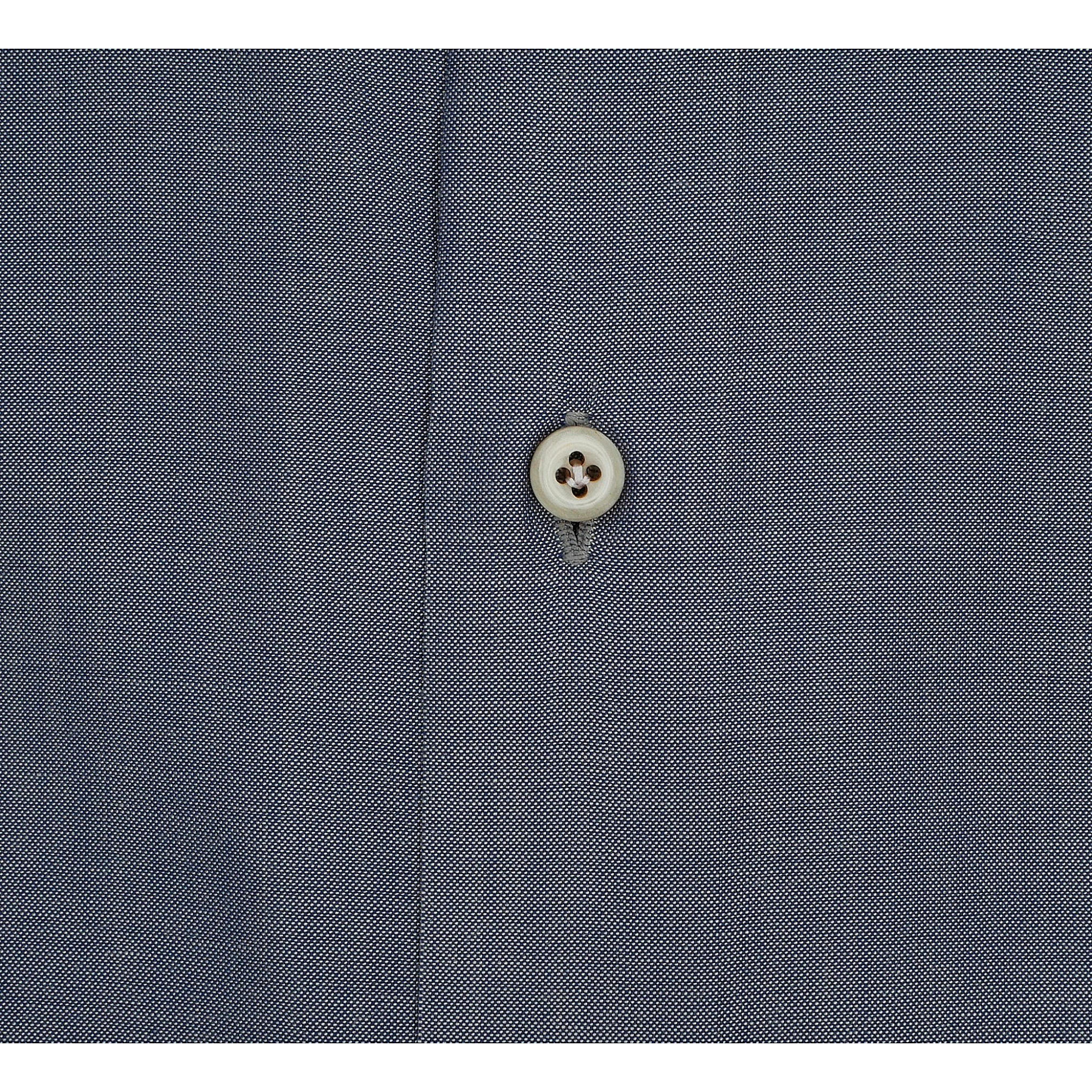 Napoli regular fit shirt plain fabric blue wool and cly