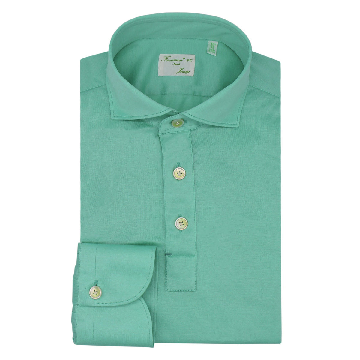 Orlndo polo shirt in brown and light green cotton jersey