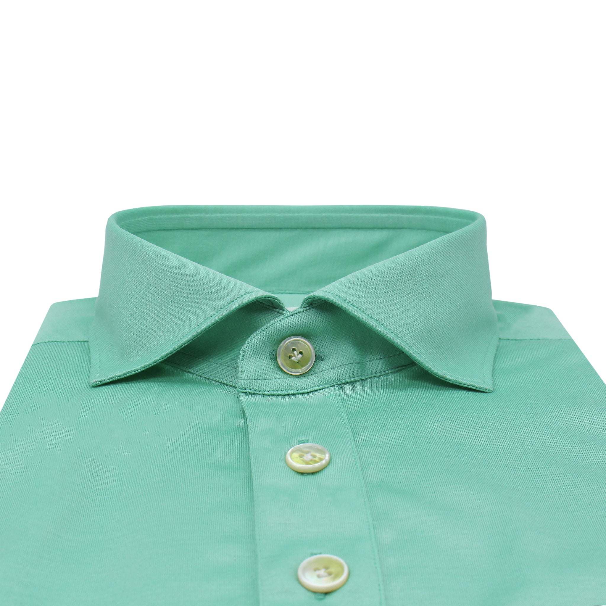 Orlndo polo shirt in brown and light green cotton jersey