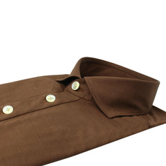 Orlndo polo shirt in brown and light green cotton jersey