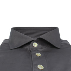 Polo Orlando in cotone jersey marrone, grigio e verde chiaro