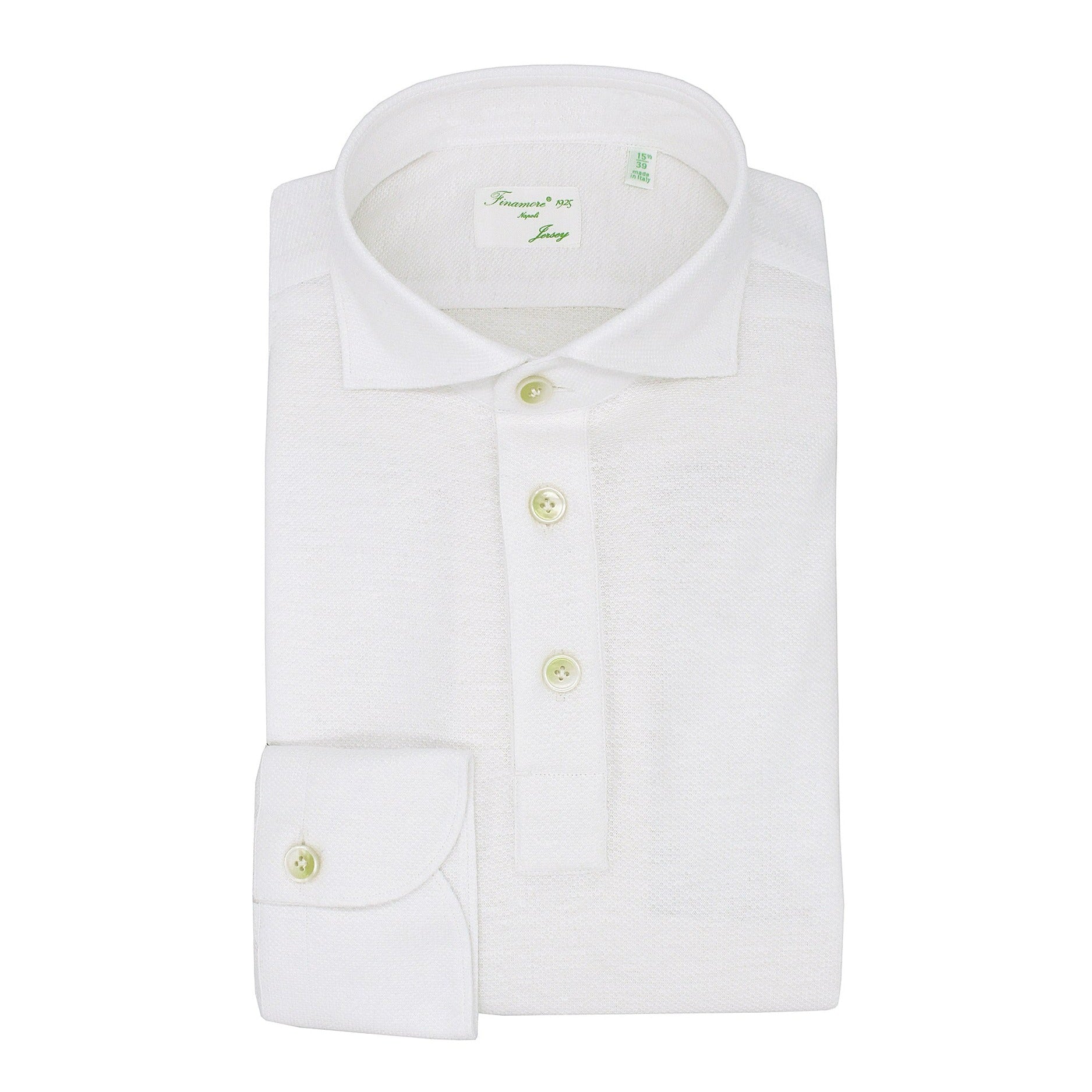 Orlando white polo shirt in cotton and linen