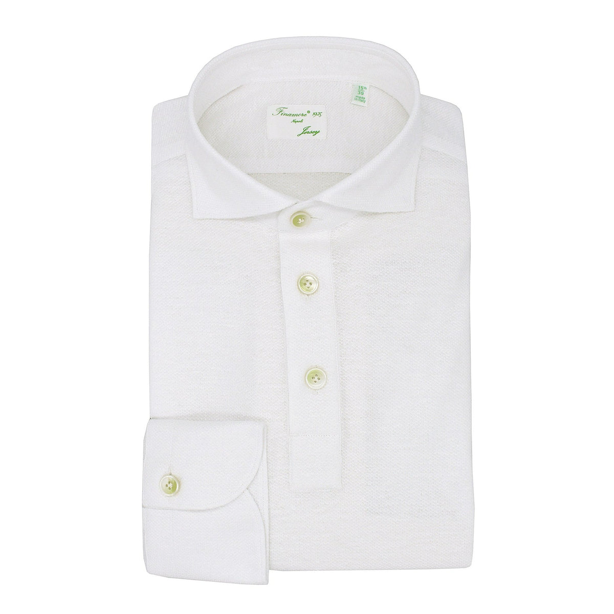 Orlando white polo shirt in cotton and linen