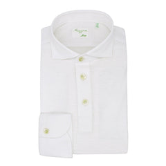 Orlando white polo shirt in cotton and linen