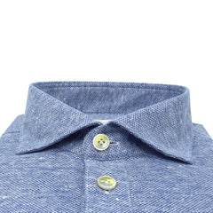Polo bianca o blu Orlando in cotone e lino