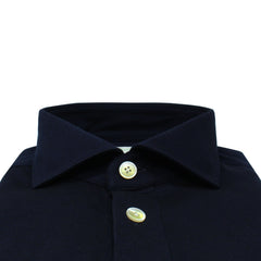 Polo Orlando in jersey di cotone blu scuro