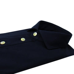 Orlando polo shirt in dark blue cotton jersey