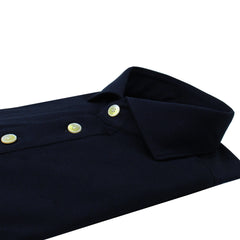 Polo Orlando in jersey di cotone blu scuro