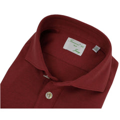 Polo Orlando jersey dark red cotton cashmere