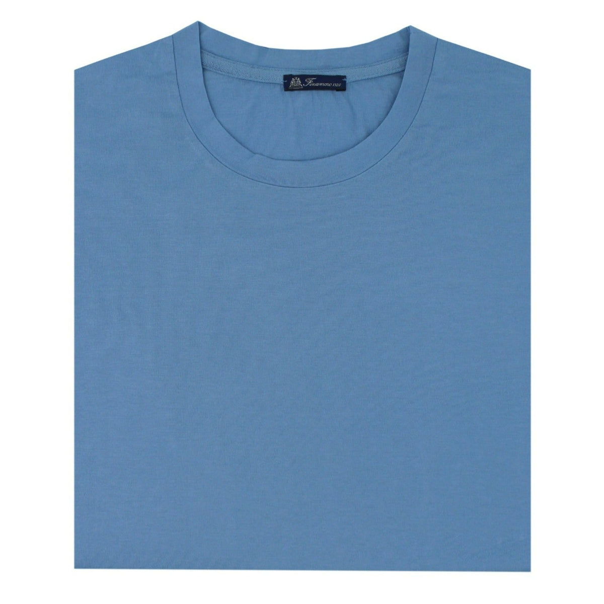 Light blue garment dyed Supima cotton t-shirt