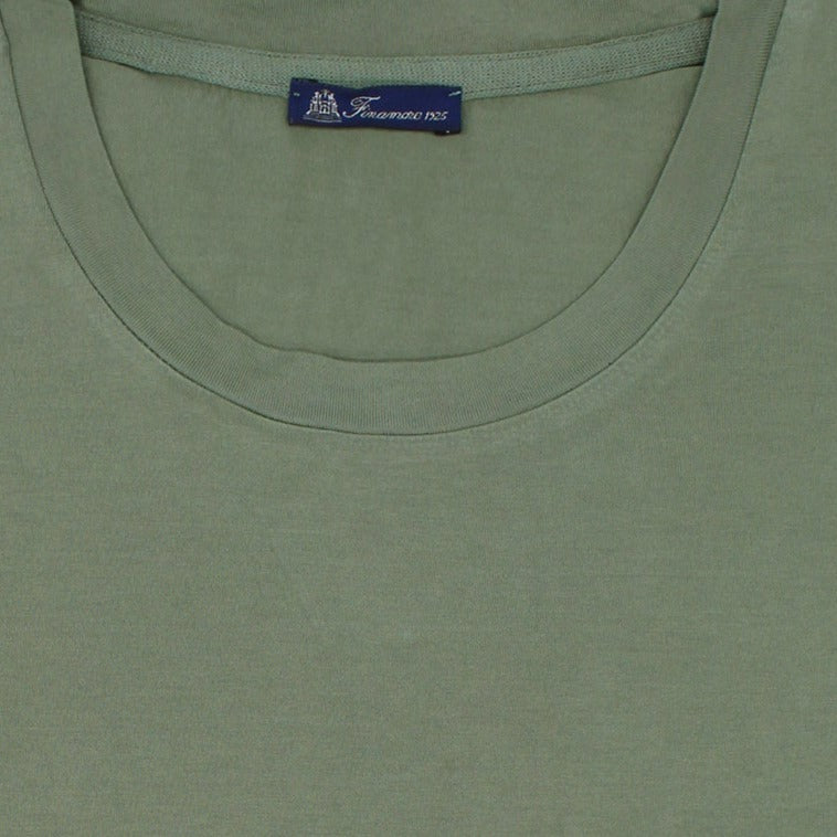 Green garment dyed Supima cotton t-shirt