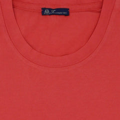 T-shirt in cotone Supima tinta in capo colore corallo