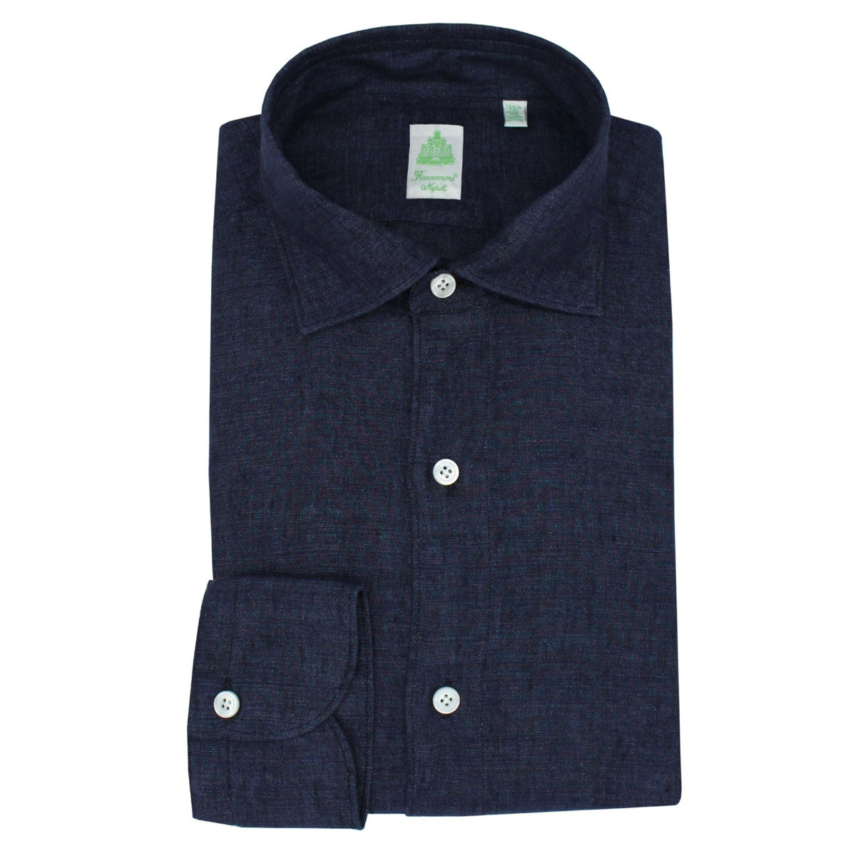 Tokyo slim fit sport shirt in blue linen