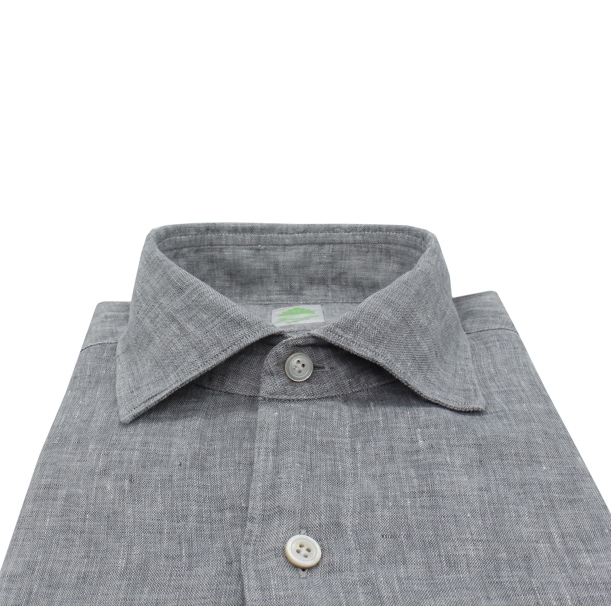 Camicia sportiva slim fit in lino Finamore 1925 bianca, grigia o azzurra
