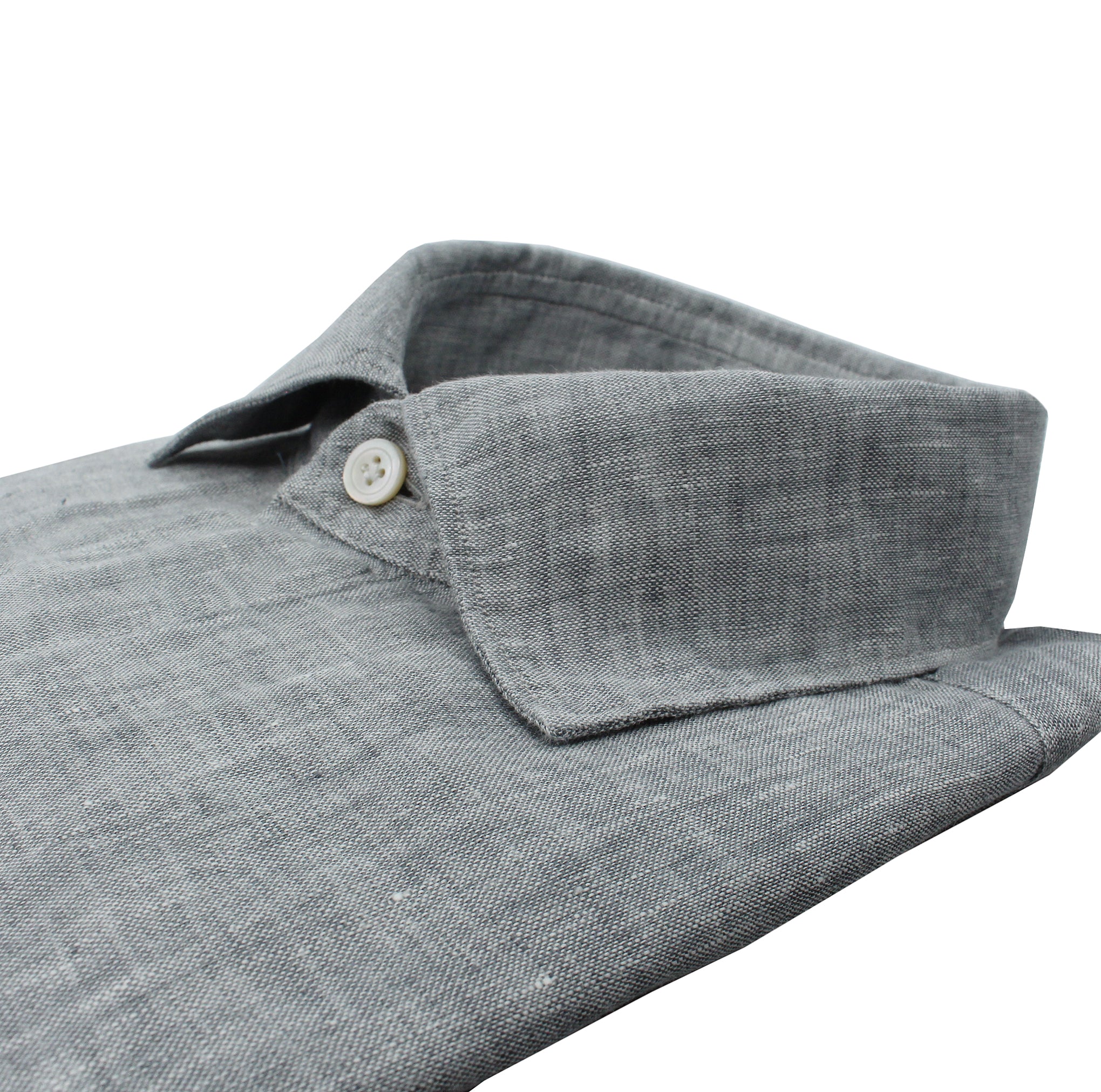 Camicia sportiva slim fit in lino Finamore 1925 bianca, grigia o azzurra
