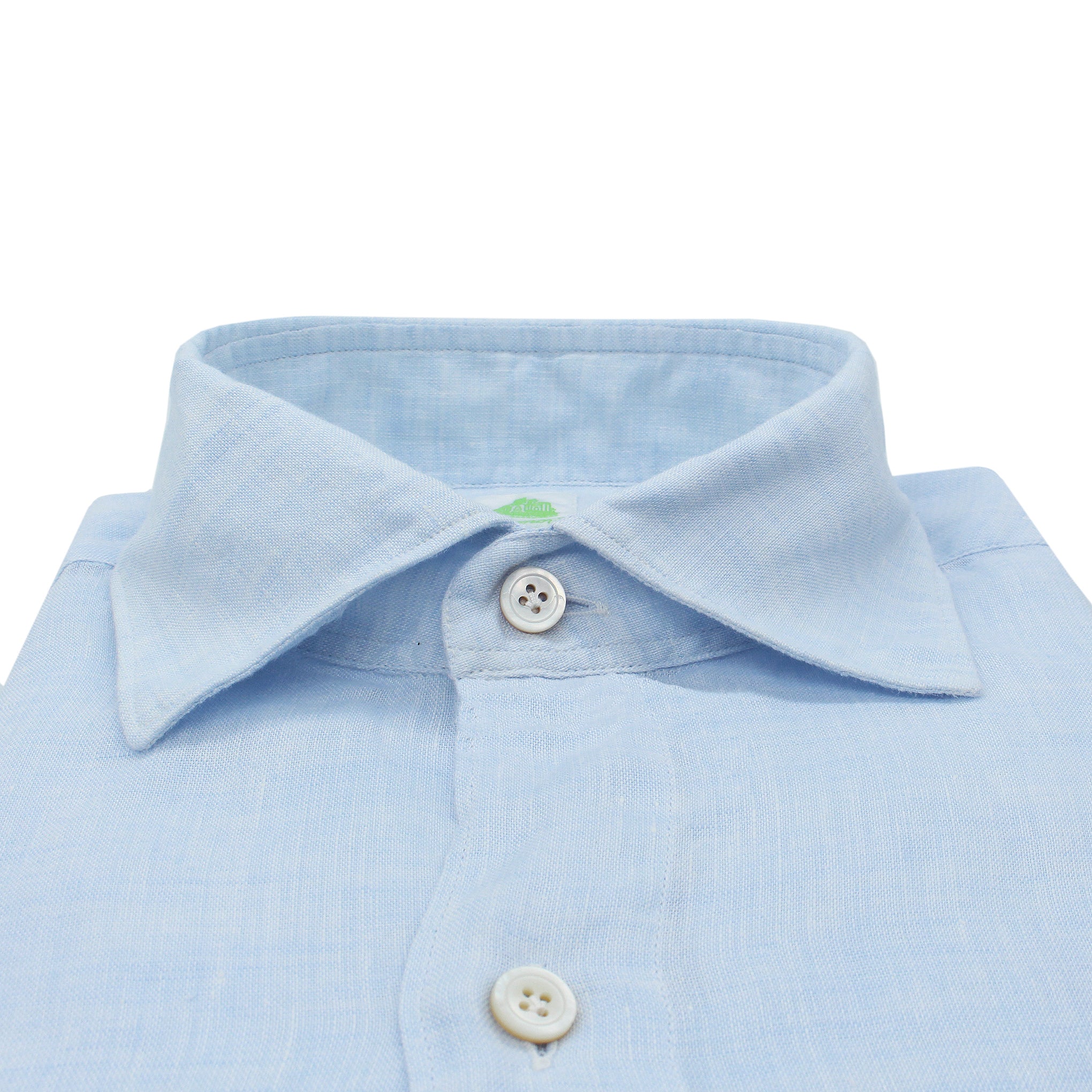 Camicia sportiva slim fit in lino Finamore 1925 bianca, grigia o azzurra