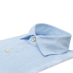 Slim fit linen sports shirt Finamore 1925 white, gray or light blue