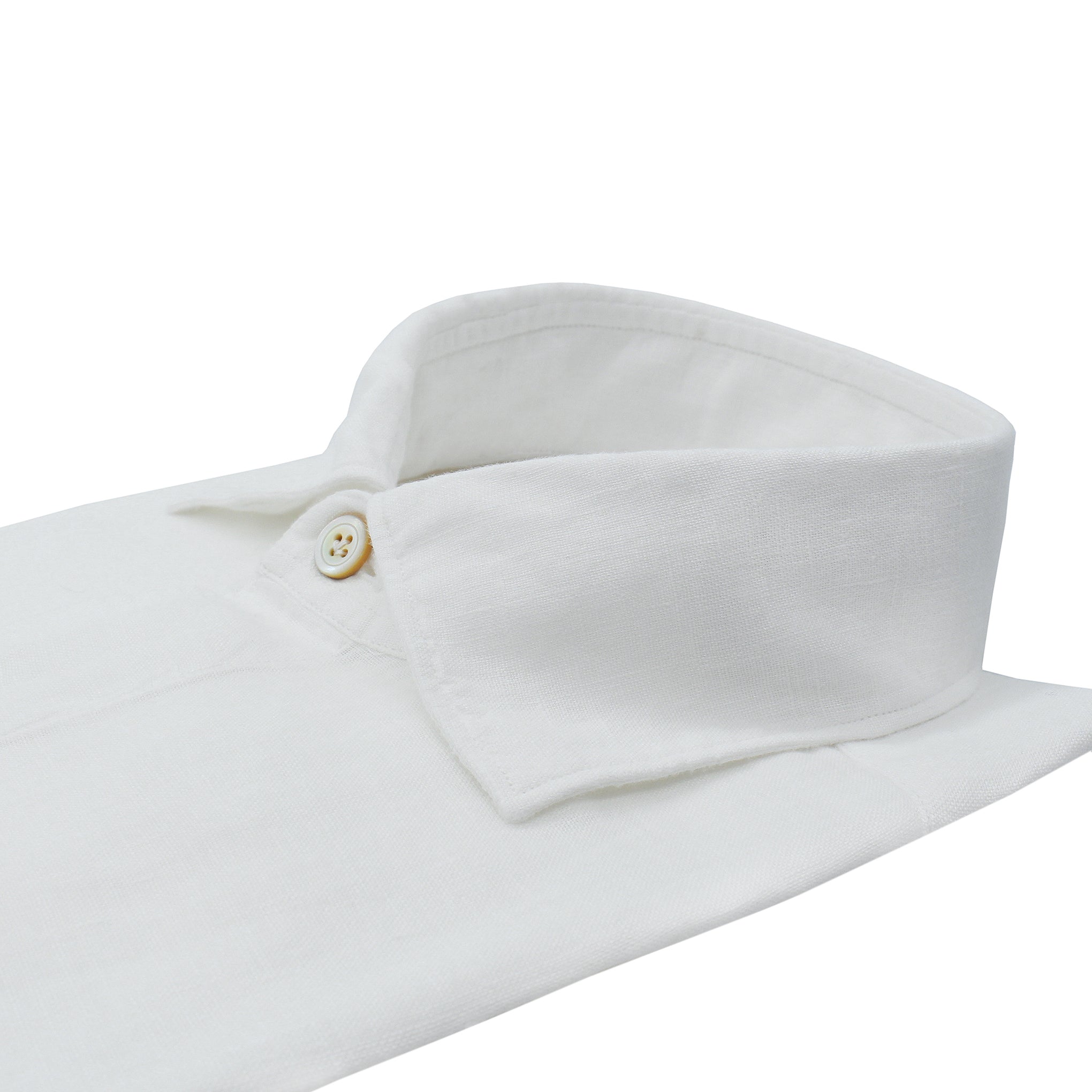 Camicia sportiva slim fit in lino Finamore 1925 bianca, grigia o azzurra